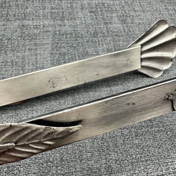 Arte Murano Silvestri Ice Bucket Frosted Glass Metal Rose Pattern Italy Vintage - Picture 13 of 16